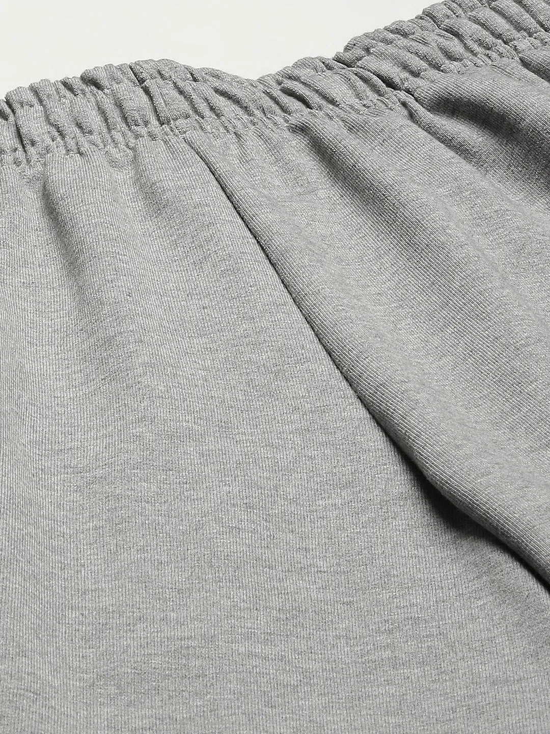 Alcis Men Grey Melange Solid Slim Fit Running Sports Shorts