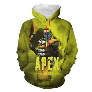 Apex Legends Hoodies - Caustic Fashion 3D Print Drawsrting Pullover Gaming Hoodie