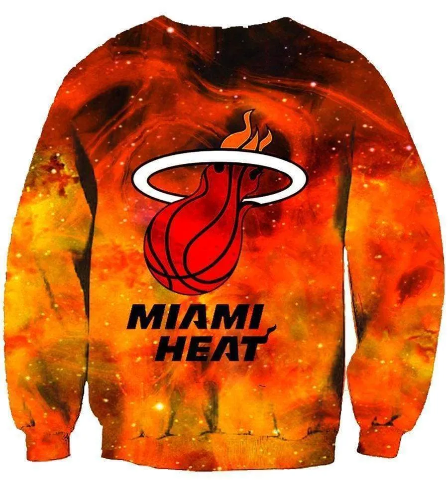 Basketball Miami Heat Hoodies - Pullover Orange Hoodie