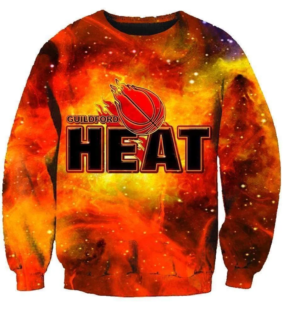 Basketball Miami Heat Hoodies - Pullover Orange Hoodie