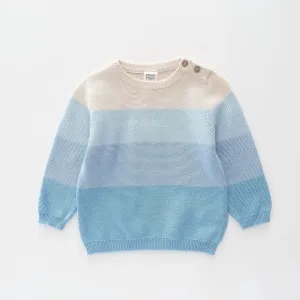 Blue Striped Knit Jumper