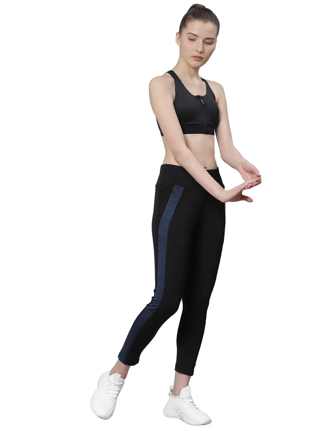 CHKOKKO Women Yoga Track Pants Stretchable Sports Tights Black Red Blue XL