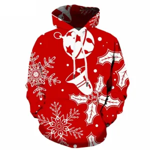Christmas Sweatshirts men New Year 3d Printed Snowflake Hoody Anime Party Hoodie Print