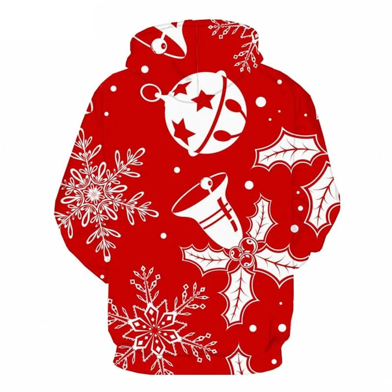 Christmas Sweatshirts men New Year 3d Printed Snowflake Hoody Anime Party Hoodie Print