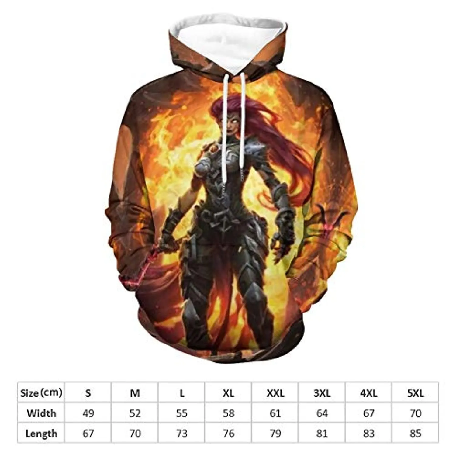 Darksiders Hoodies - Fury 3D Print Casual Pullover Hooded Sweatshirt