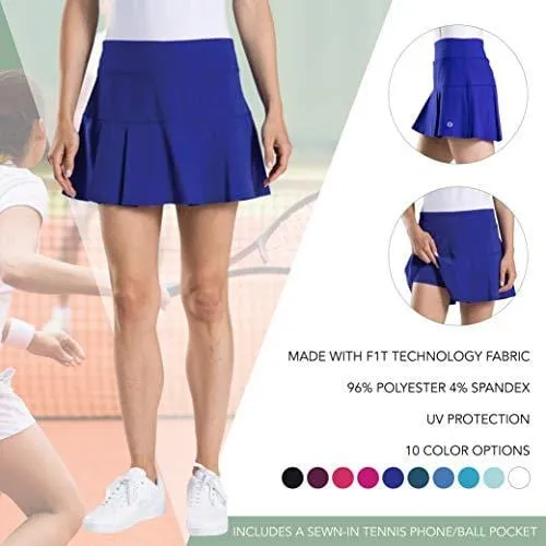 Etonic Tennis Skirt for Women, Fit Mini Skort for Sports, Ladies’ Apparel (X-Large, Clearwater)