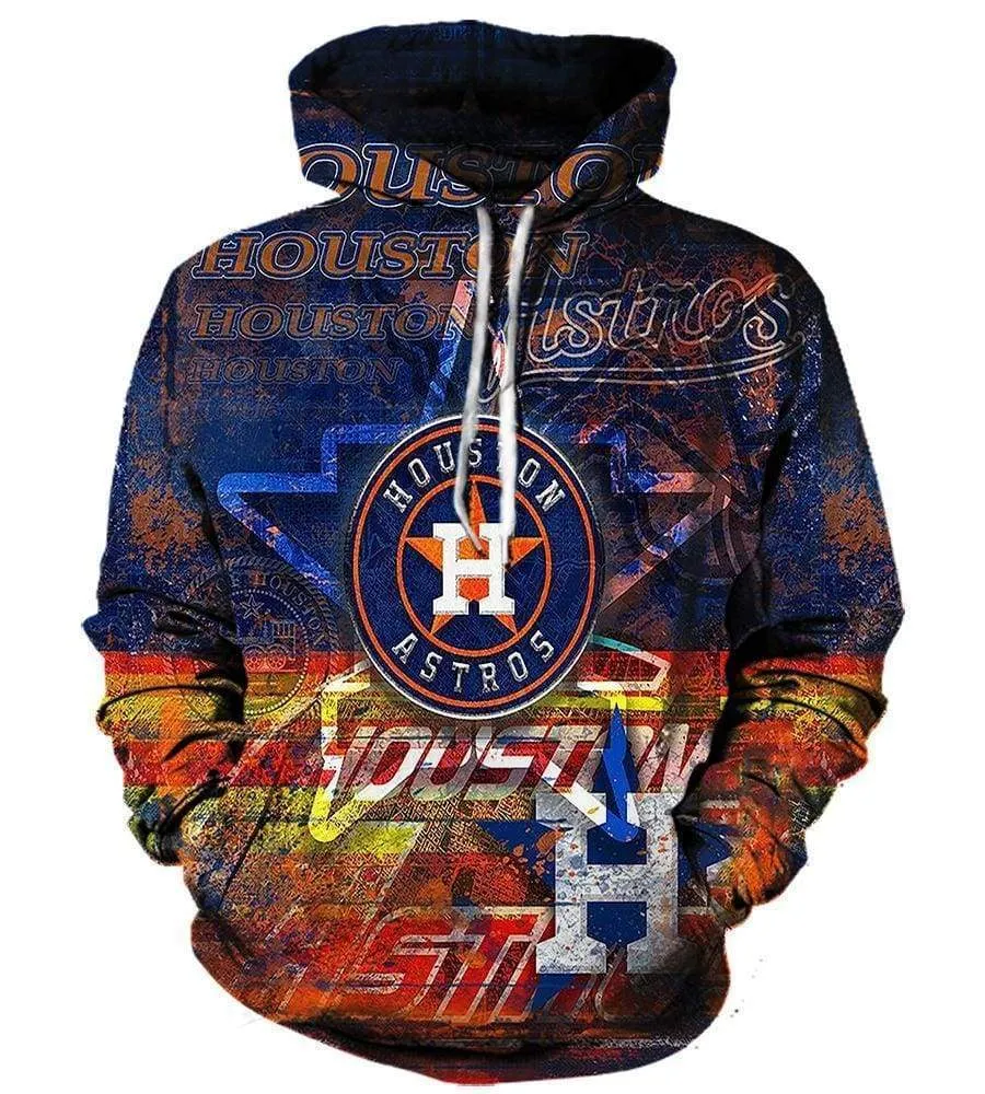 Houston Astros Hoodies - Pullover Black Hoodie