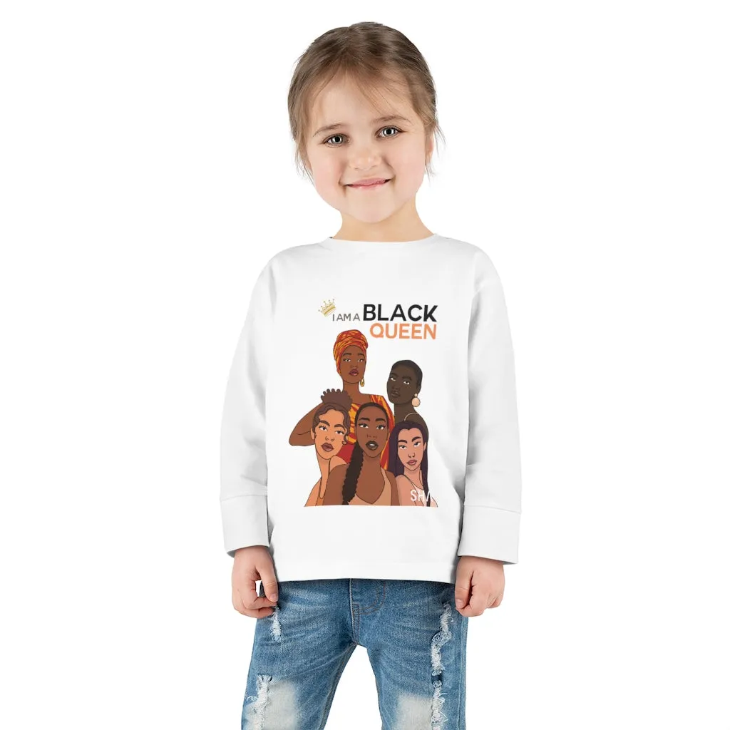 IAC  KIDS Long Sleeves Toddler Tee / I am Black Queen