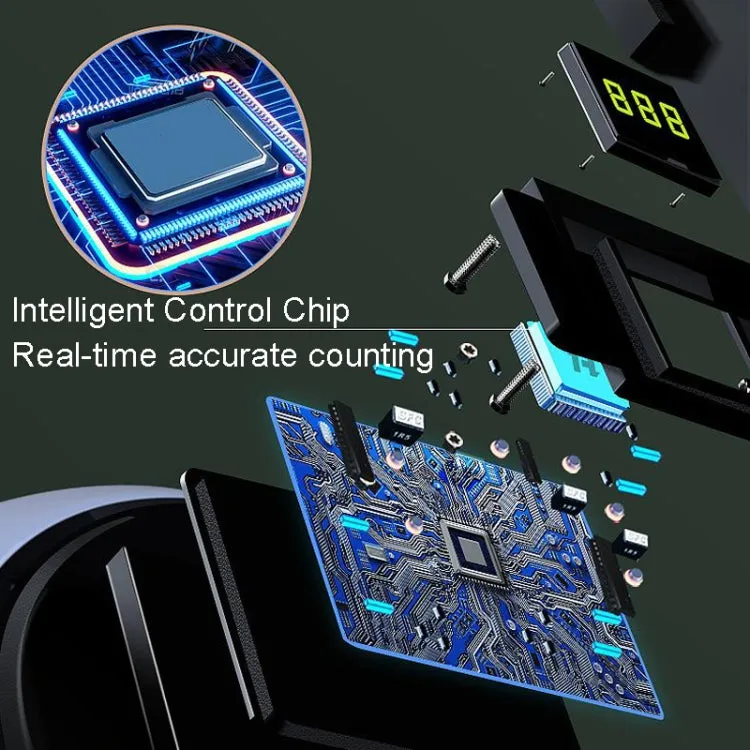 Intelligent Detachable Digital Display Counting Fitness Circle, Suitable Waist: 65-90cm White