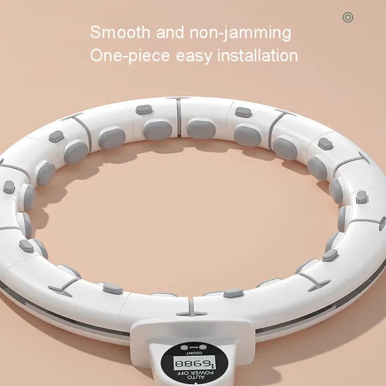 Intelligent Detachable Digital Display Counting Fitness Circle, Suitable Waist: 65-90cm White