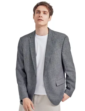 Men's Casual Suit Jacket Sports Coat Business Suit One Button, 020-Gray