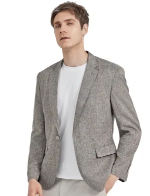 Men's Casual Suit Jacket Sports Coat Business Suit One Button, 020-Khaki