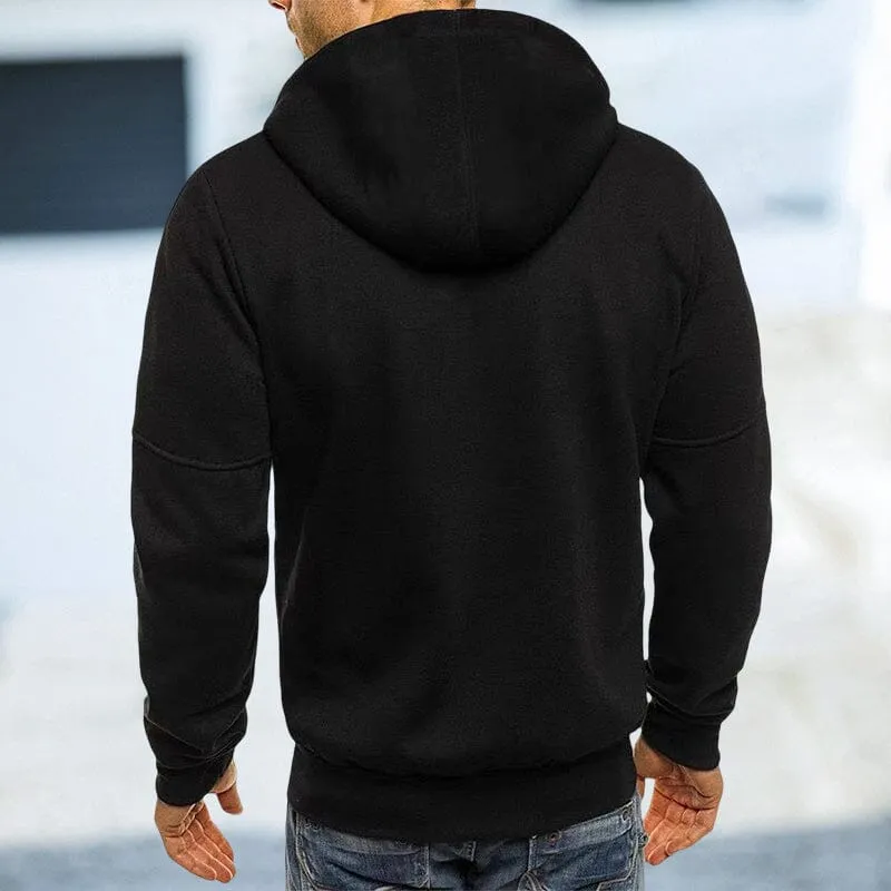 Mens Full-Zip Hooded Fleece Sweatshirt