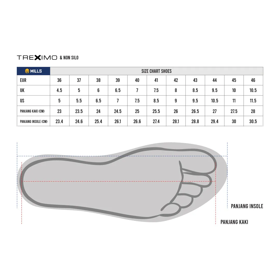 Mills Sepatu Lari Running Shoes Treximo Omega Black/Black 9100113