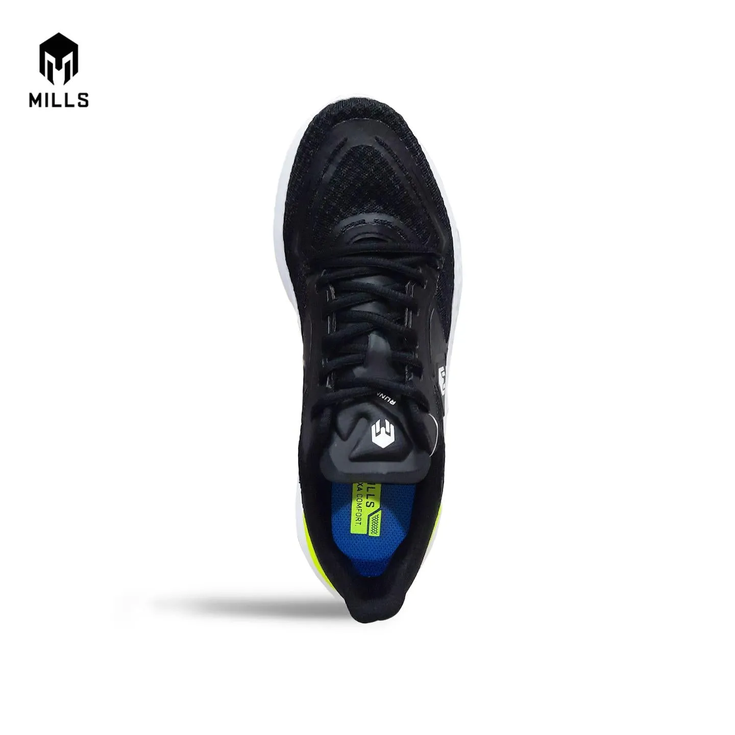 Mills Sepatu Lari Running Shoes Treximo Omega Black/Neon Green/White  9100101