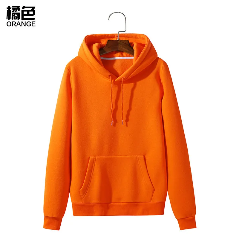Pure Color Sports Hooded Sweater Coat