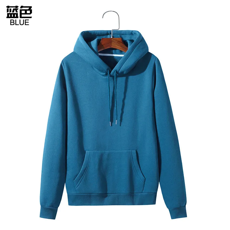 Pure Color Sports Hooded Sweater Coat
