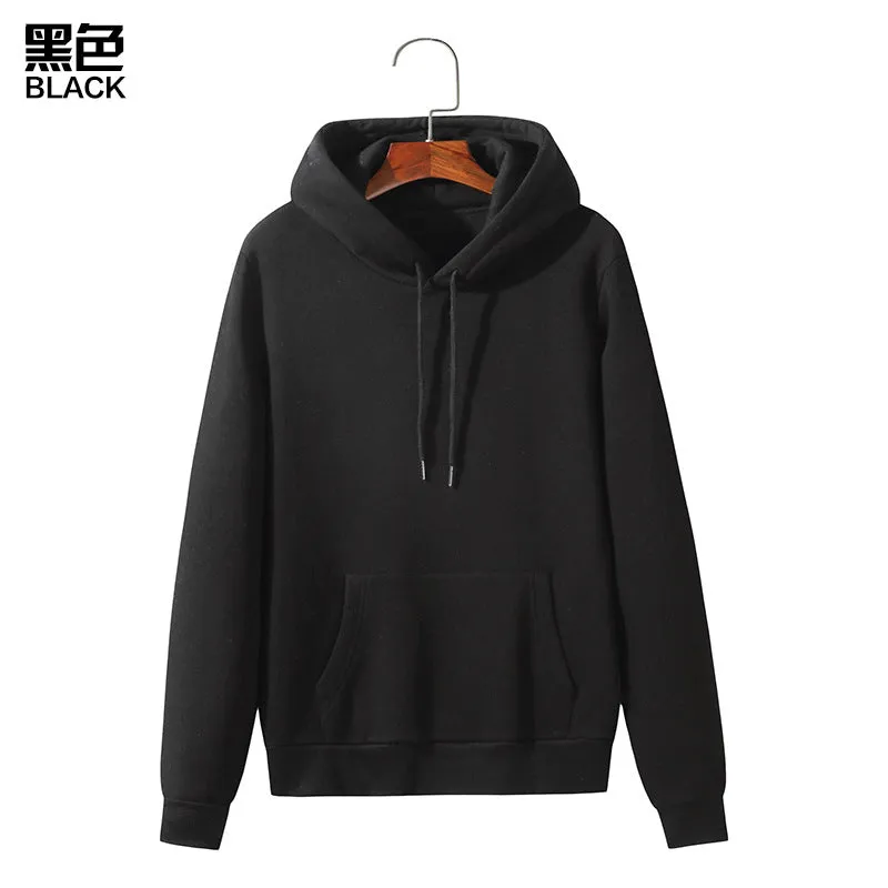 Pure Color Sports Hooded Sweater Coat