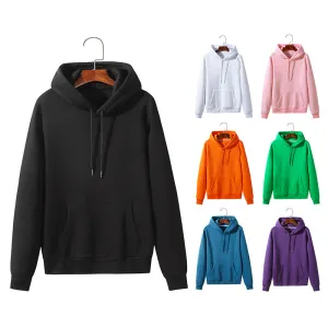 Pure Color Sports Hooded Sweater Coat