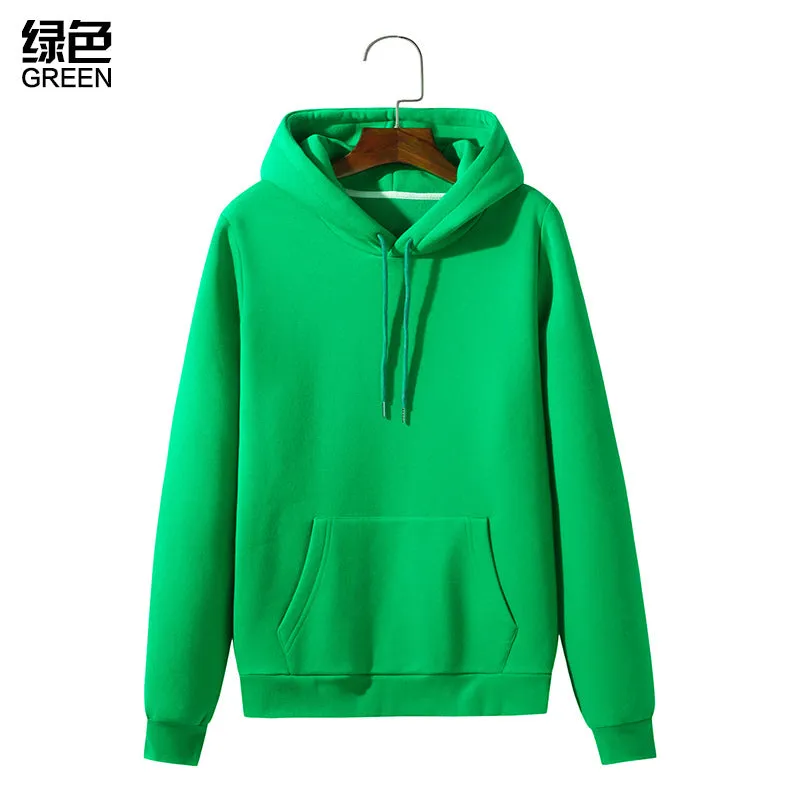 Pure Color Sports Hooded Sweater Coat