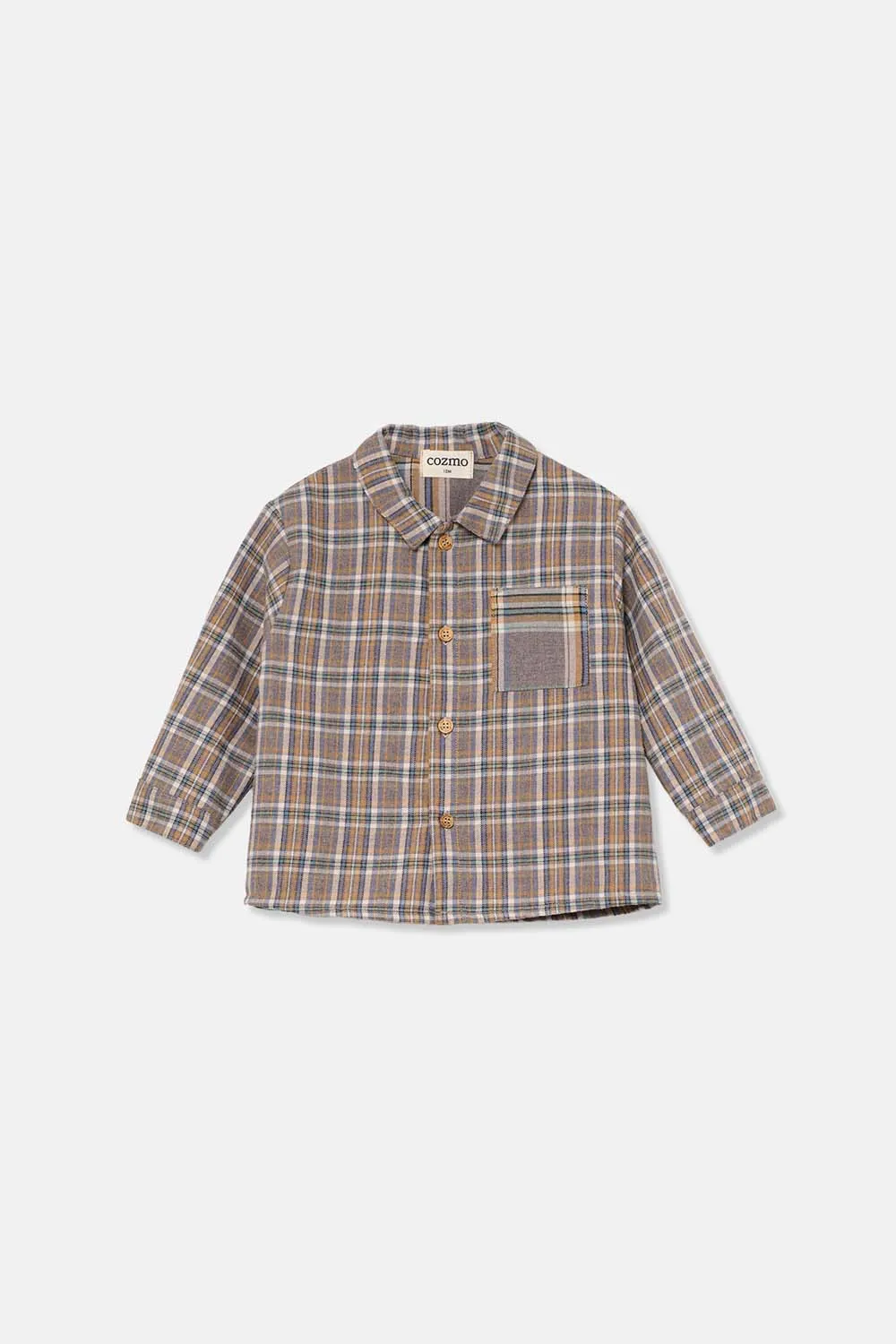 RECYCLED PLAID BABY SHIRT