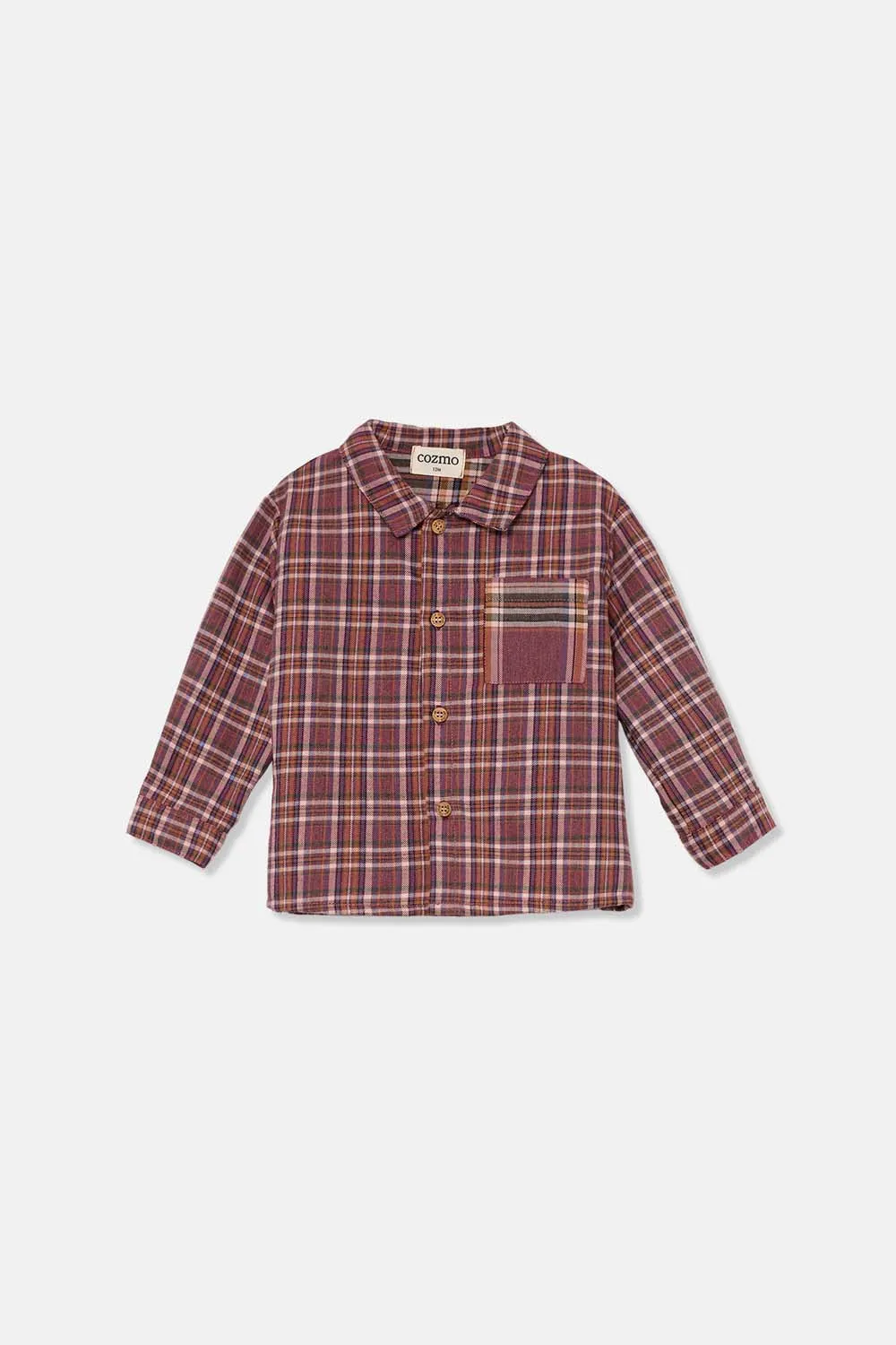 RECYCLED PLAID BABY SHIRT