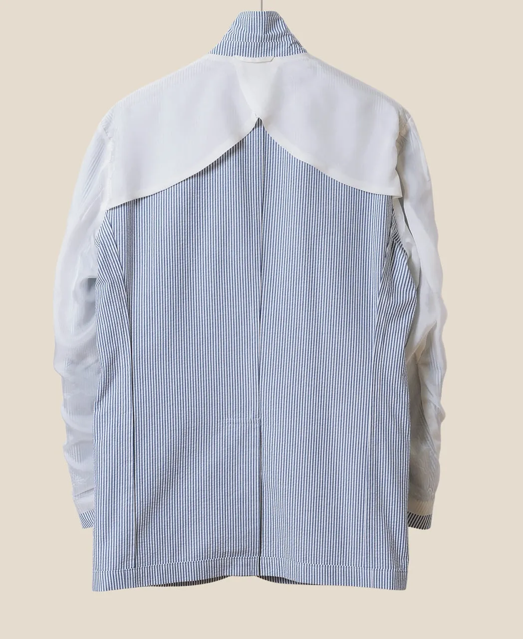 Unstructured Ivy Jacket Seersucker Stripe
