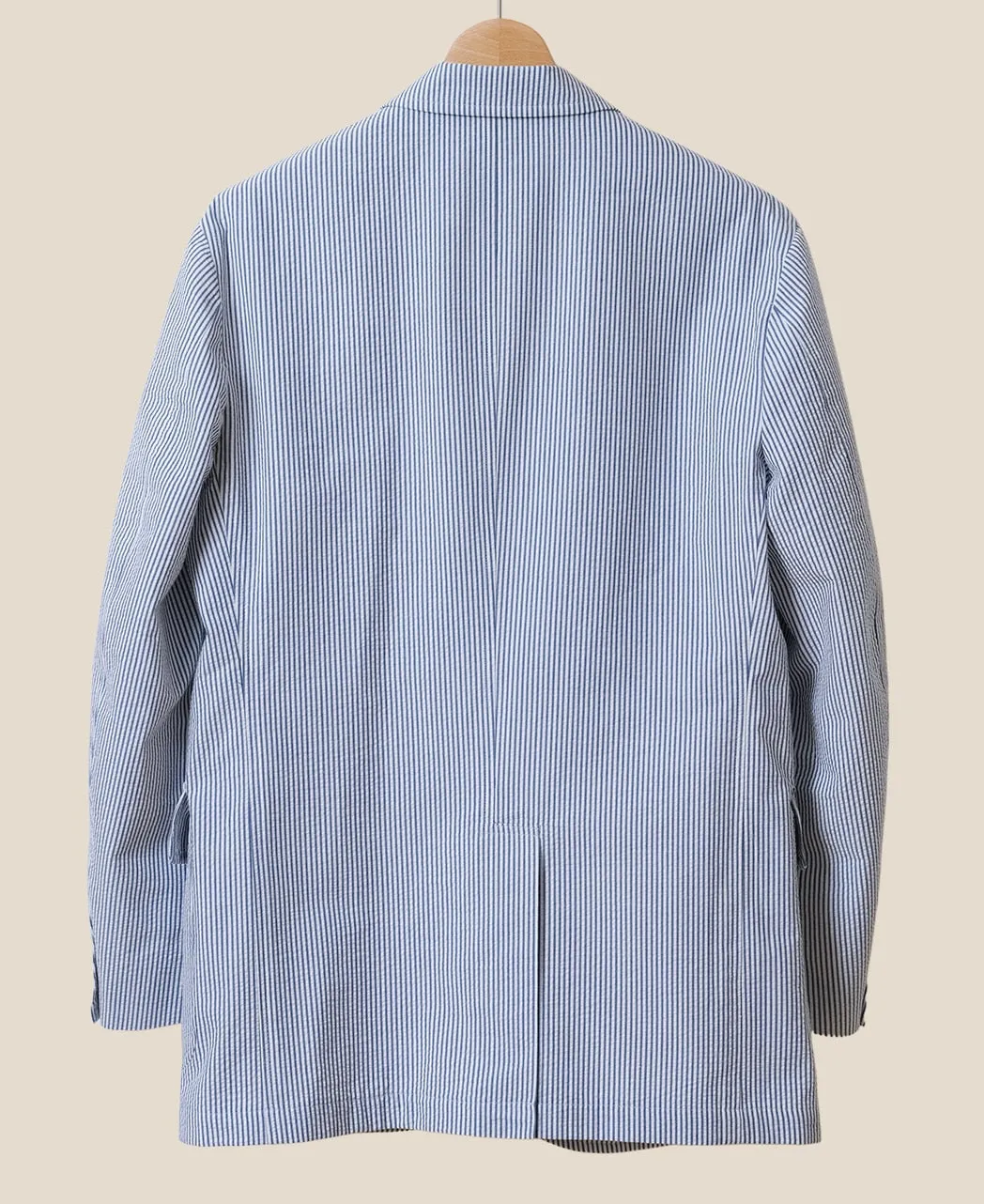 Unstructured Ivy Jacket Seersucker Stripe