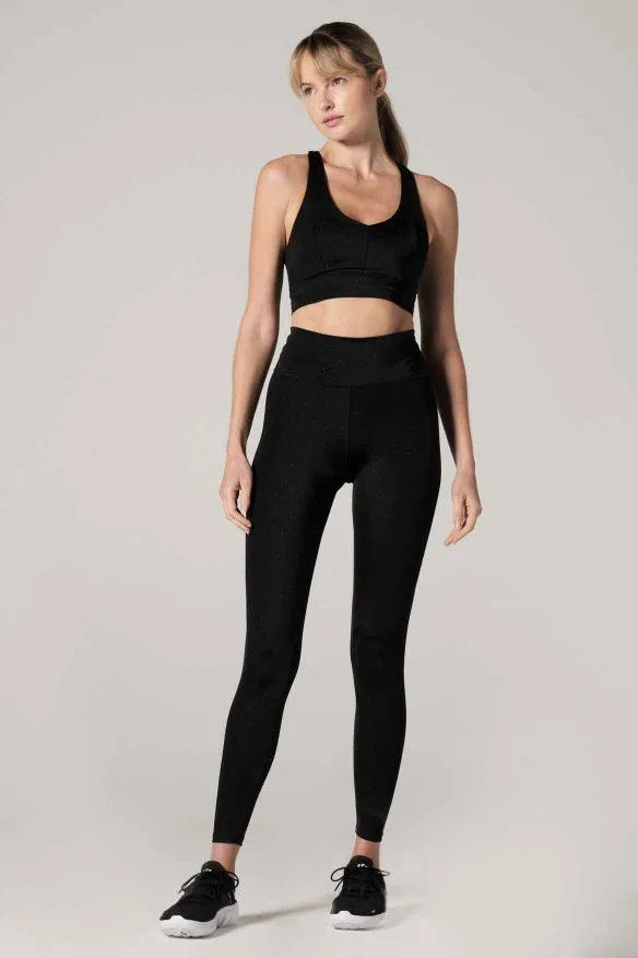 Wear It To Heart High Waist Legging -  Black Nova Sparkle