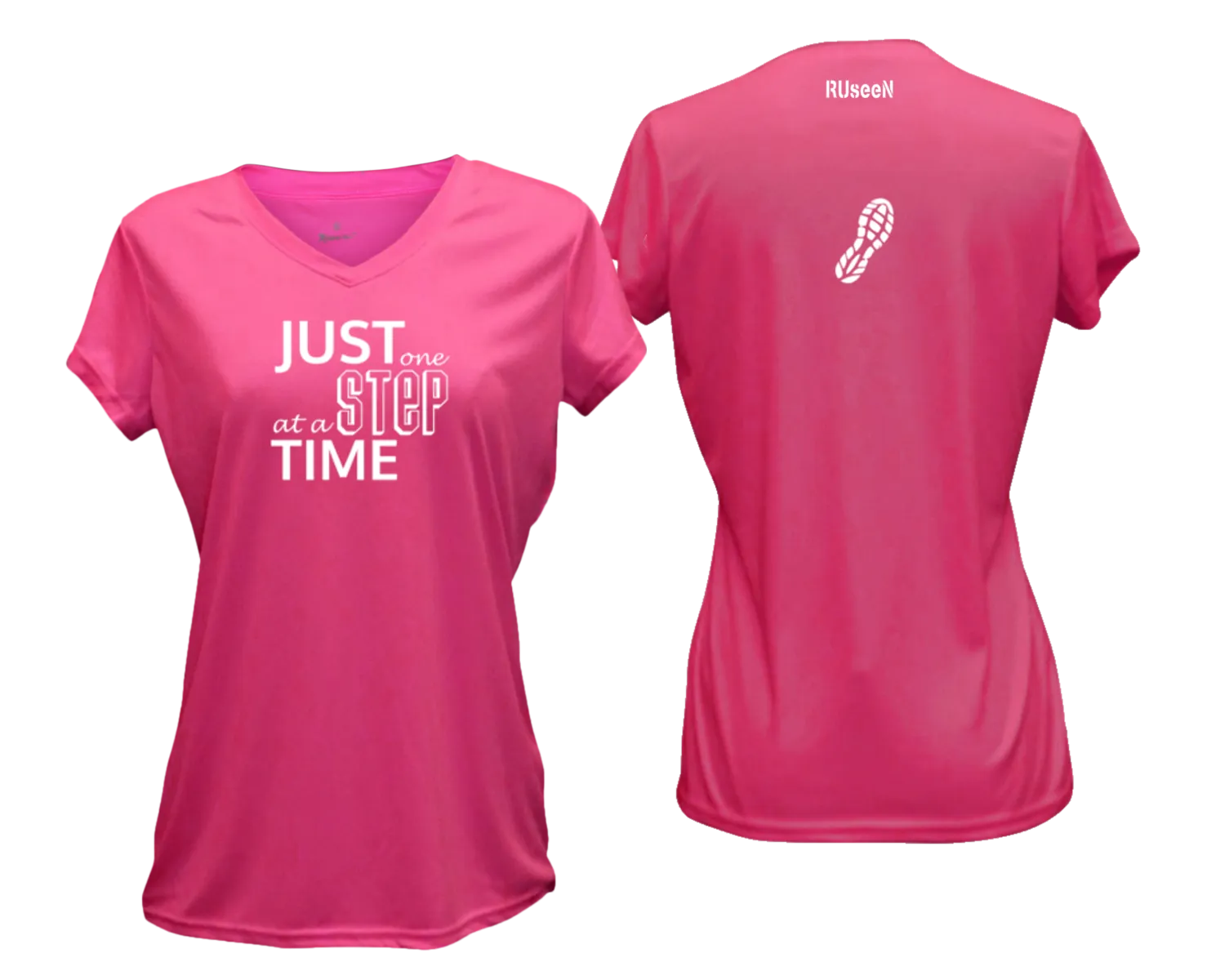 Women's Reflective Short Sleeve Shirt - Just One Step at a Time