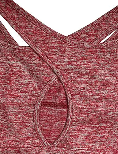Yoga Outfit Women,Cucuchy Fitness Workout Tops Casual Cool Running Shirt Short Sleeve Breathable Training Exercise Sport Wear Petite Flowy Softball Golf Volleyball Base Layer Active Gym Tshirts Red M