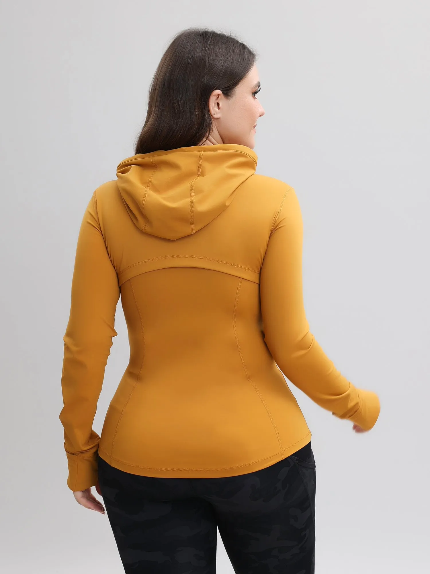 Zip-Up Stretch Sports Hoodie with Pockets